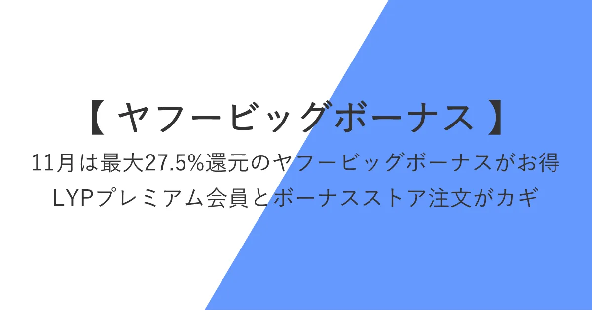 Yahoo!ショッピングのヤフービッグボーナス